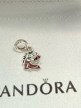 Pandora Disney Lion King Pumbaa Hakuna Matata Dangle Charm Red Enamel S925 ALE